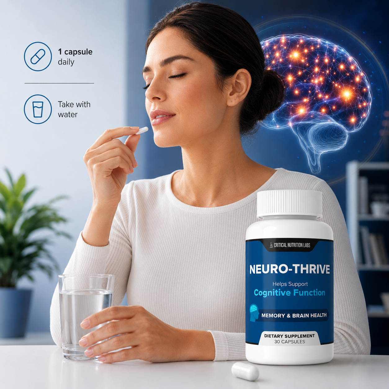 How to take NeuroThrive capsules with water